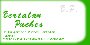 bertalan puches business card